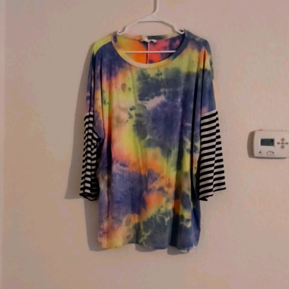 Neon Tie Dye Top